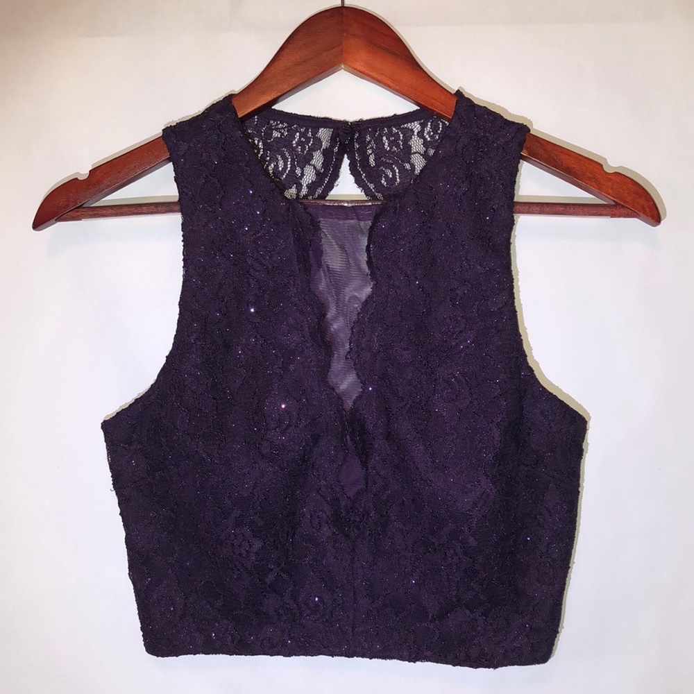 City Triangles Lace crop top/bralette sz5